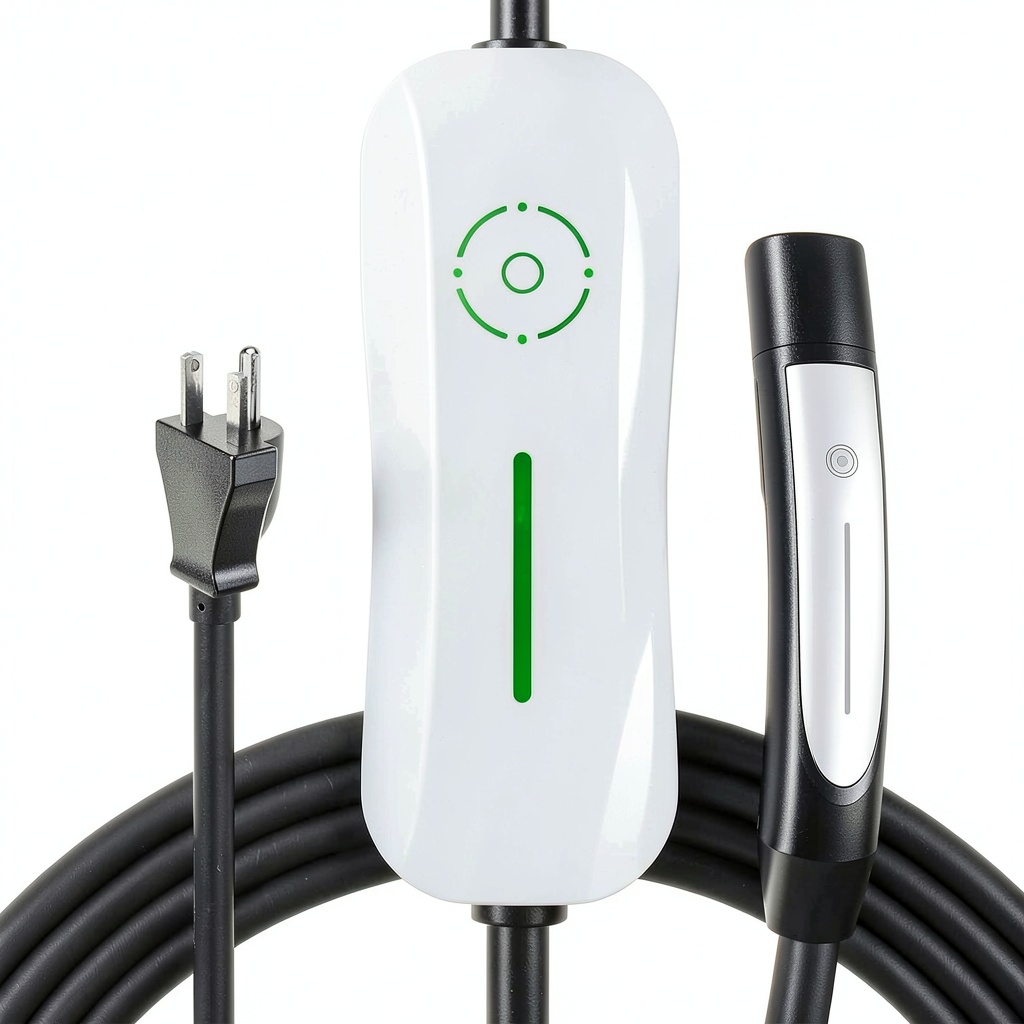 AplysiaTech Level 1 Tesla Charger with LED display and travel bag