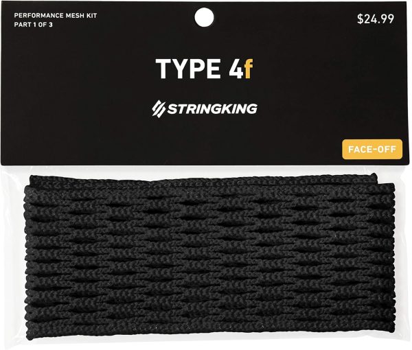 StringKing Type 4f Soft Faceoff Lacrosse Mesh Piece White-0