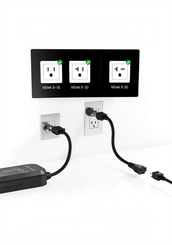 Tesla Charger EVGRNMANFOR 25FT Cable Dual LED-1