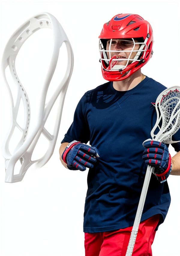 8TIMBER Unstrung Lacrosse Head White Nylon RC1-3