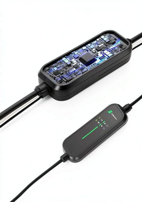 Tesla Charger EVGRNMANFOR 25FT Cable Dual LED-6
