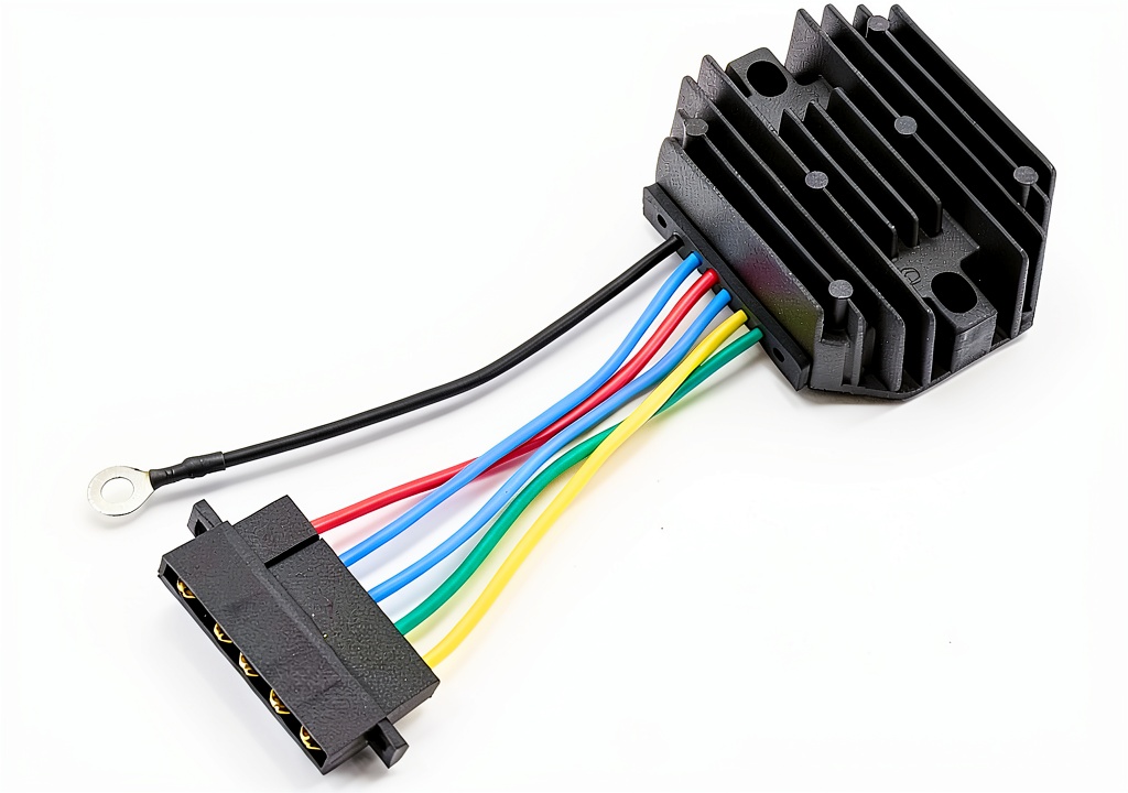 Installing Voltage Regulator Aramox Aluminum Alloy Automotive on a wooden workbench