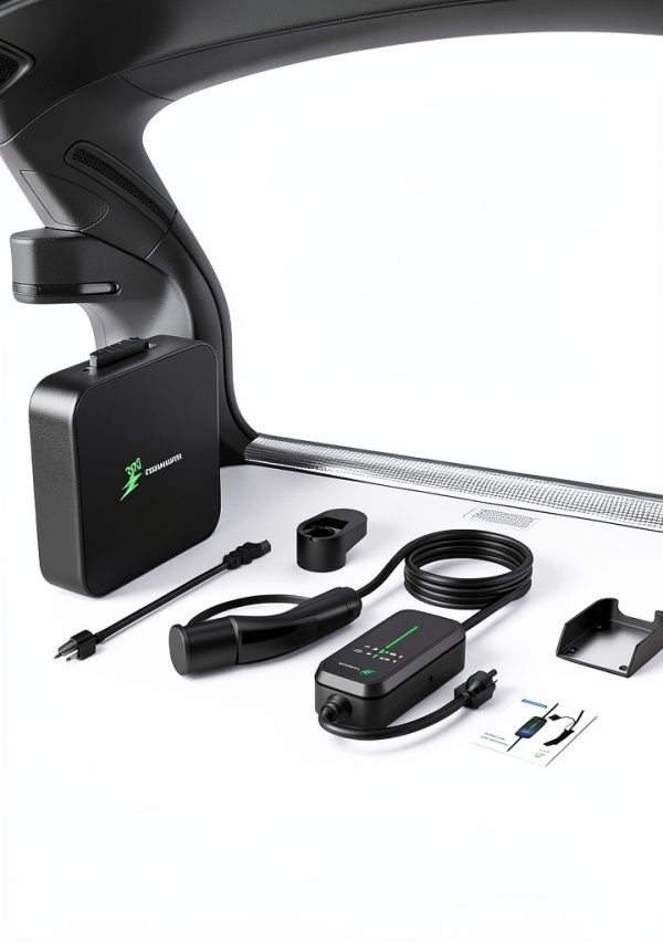 Tesla Charger EVGRNMANFOR 25FT Cable Dual LED-8