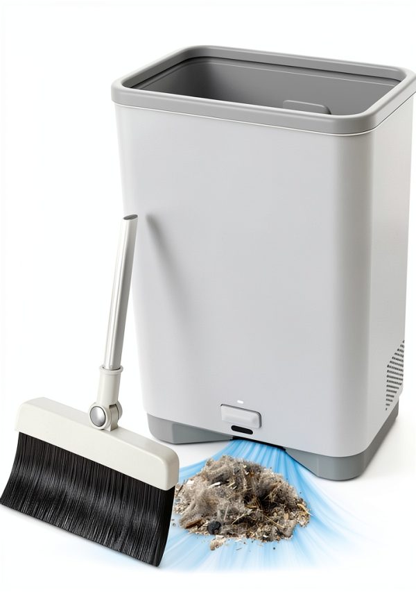 Touchless Vacuum Automatic Dustpan Great for Pet Hair/Food Crumbs/Dirt 4000PA Powerful Suction, Hair Vacuum for Salons Automatic Sensors, White Canister Vacuum Cleaner-0
