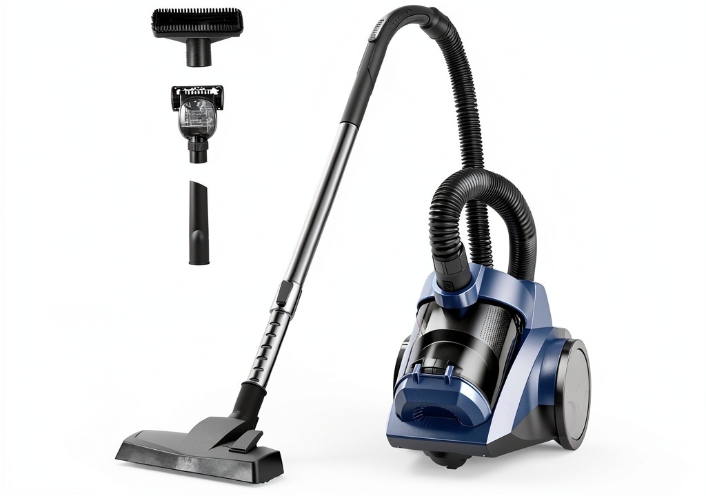 Installing Canister Vacuum Cleaner Sweepcent EV-500 45KPa Bagless 4.5QT HEPA on a wooden floor