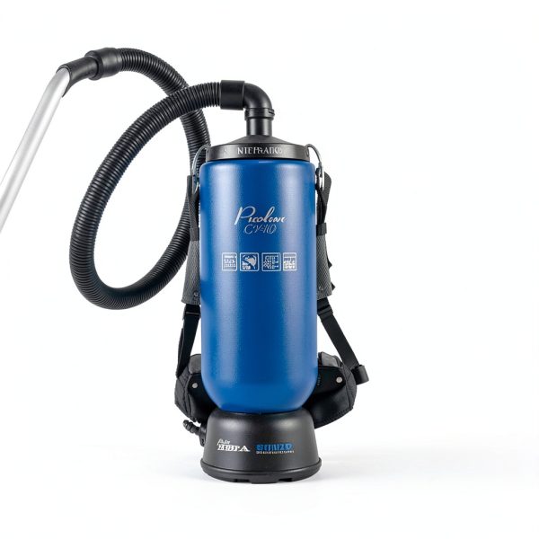 Prolux 10 Quart Blue Commercial Backpack Vacuum, HEPA Filter, Commercial and Residential Use, 50-Foot Power Cord, Crevice Tool, Duster Brush, Adjustable Straps, for All Surfaces, 150 CFM-3