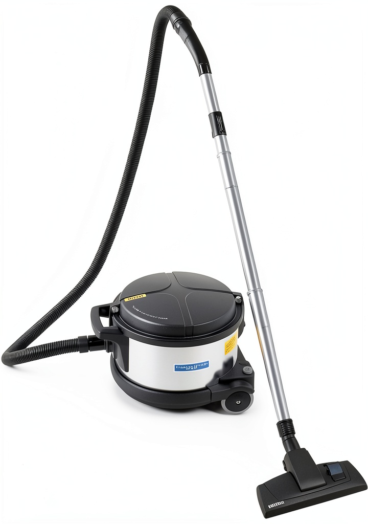 Installing Advance Euroclean GD930 Canister Vacuum Nilfisk Blue Dual Mode Tool on a wooden desk