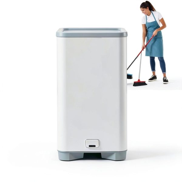 Touchless Vacuum Thamtu Canister with Dust Bag, 13L White-4